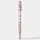 Aztec Essence Muster II Rust Blue Creme iPhone Hülle (Rechte Seite)