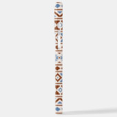 Aztec Essence Muster II Rust Blue Creme iPhone Hülle (Linke Seite)