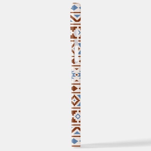 Aztec Essence Muster II Rust Blue Creme iPhone Hülle (Linke Seite)