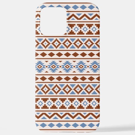 Aztec Essence Muster II Rust Blue Creme iPhone Hülle (Rückseite)