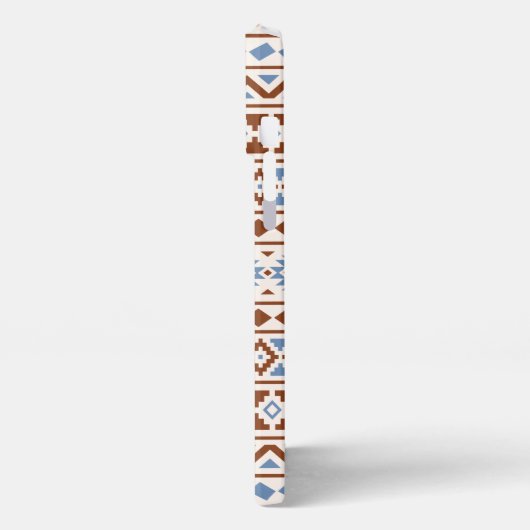 Aztec Essence Muster II Rust Blue Creme iPhone Hülle (Linke Seite)
