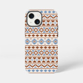 Aztec Essence Muster II Rust Blue Creme iPhone Hülle (Rückseite)