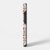 Aztec Essence Muster II Rust Blue Creme iPhone Hülle (Linke Seite)