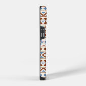 Aztec Essence Muster II Rust Blue Creme iPhone Hülle (Rechte Seite)