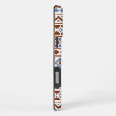 Aztec Essence Muster II Rust Blue Creme iPhone Hülle (Rechte Seite)