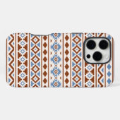 Aztec Essence Muster II Rust Blue Creme iPhone Hülle (Rückseite (Horizontal))