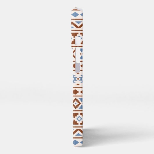 Aztec Essence Muster II Rust Blue Creme iPhone Hülle (Linke Seite)