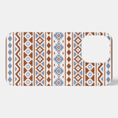 Aztec Essence Muster II Rust Blue Creme iPhone Hülle (Rückseite (Horizontal))