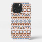 Aztec Essence Muster II Rust Blue Creme iPhone Hülle (Rückseite)