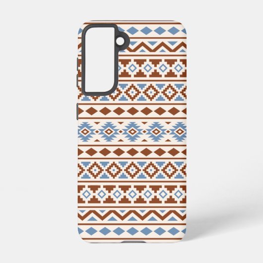 Aztec Essence Muster II Rust Blue Creme Samsung Galaxy Hülle (Rückseite)