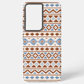 Aztec Essence Muster II Rust Blue Creme Samsung Galaxy Hülle (Rückseite)