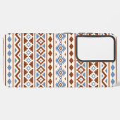 Aztec Essence Muster II Rust Blue Creme Samsung Galaxy Hülle (Linke Seite)