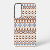 Aztec Essence Muster II Rust Blue Creme Samsung Galaxy Hülle (Rückseite)