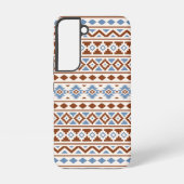 Aztec Essence Muster II Rust Blue Creme Samsung Galaxy Hülle (Rückseite)