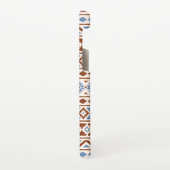 Aztec Essence Muster II Rust Blue Creme Samsung Galaxy Hülle (Linke Seite)