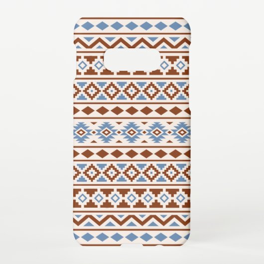 Aztec Essence Muster II Rust Blue Creme Samsung Galaxy Hülle (Rückseite)
