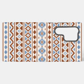 Aztec Essence Muster II Rust Blue Creme Samsung Galaxy Hülle (Rückseite (Horizontal))
