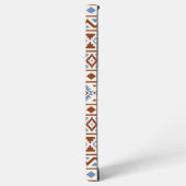 Aztec Essence Muster II Rust Blue Creme Samsung Galaxy Hülle (Linke Seite)