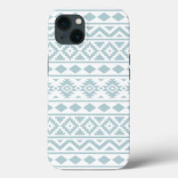 Aztec Essence Ptn III Duck Egg Blue auf Weiß