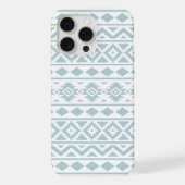 Aztec Essence Ptn III Duck Egg Blue auf Weiß iPhone Hülle (Rückseite)