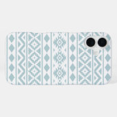 Aztec Essence Ptn III Duck Egg Blue auf Weiß iPhone Hülle (Rückseite (Horizontal))