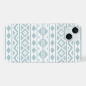 Aztec Essence Ptn III Duck Egg Blue auf Weiß iPhone Hülle (Rückseite (Horizontal))