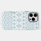 Aztec Essence Ptn III Duck Egg Blue auf Weiß iPhone Hülle (Rückseite (Horizontal))