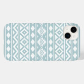Aztec Essence Ptn III White on Duck Egg Blue Case-Mate iPhone Hülle (Rückseite (Horizontal))