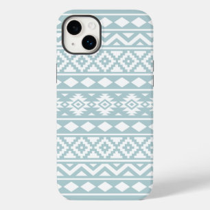 Aztec Essence Ptn III White on Duck Egg Blue Case-Mate iPhone 14 Plus Hülle