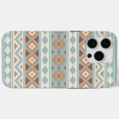Aztec Essence Ptn IIIb Blue Cream Terracottas Case-Mate iPhone Hülle (Rückseite (Horizontal))