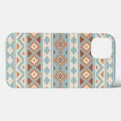 Aztec Essence Ptn IIIb Blue Cream Terracottas Case-Mate iPhone Hülle (Rückseite (Horizontal))
