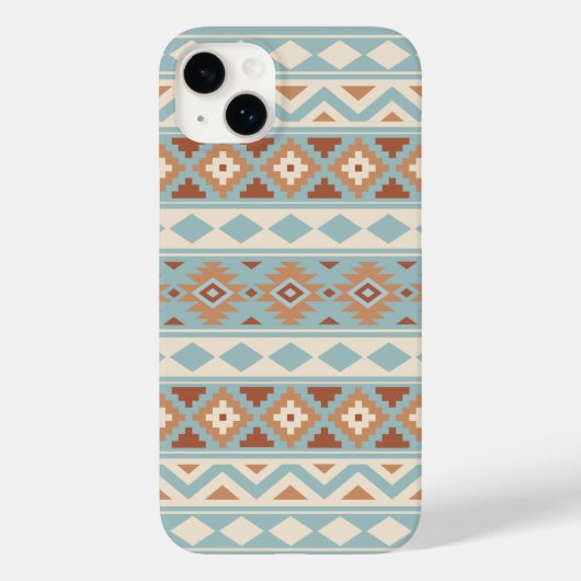 Aztec Essence Ptn IIIb Blue Cream Terracottas Case-Mate iPhone Hülle (Rückseite)