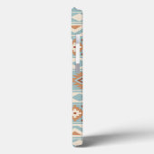 Aztec Essence Ptn IIIb Blue Cream Terracottas Case-Mate iPhone Hülle (Rückseite / Links)