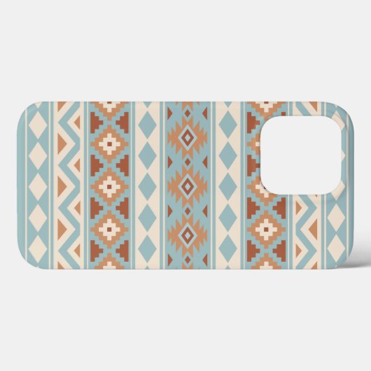 Aztec Essence Ptn IIIb Blue Cream Terracottas Case-Mate iPhone Hülle (Rückseite (Horizontal))