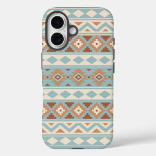 Aztec Essence Ptn IIIb Blue Cream Terracottas iPhone 16 Hülle