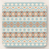 Aztec Essence Ptn IIIb Blue Cream Terracottas Getränkeuntersetzer (Vorderseite)