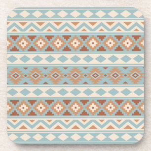 Aztec Essence Ptn IIIb Blue Cream Terracottas Getränkeuntersetzer