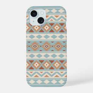 Aztec Essence Ptn IIIb Blue Cream Terracottas iPhone 15 Hülle
