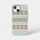 Aztec Essence Ptn IIIb Blue Cream Terracottas iPhone Hülle (Rückseite)