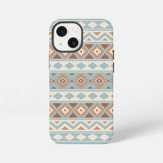 Aztec Essence Ptn IIIb Blue Cream Terracottas iPhone Hülle (Rückseite)