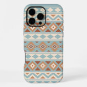 Aztec Essence Ptn IIIb Blue Cream Terracottas iPhone Hülle (Rückseite)