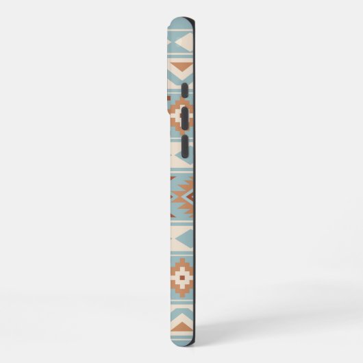 Aztec Essence Ptn IIIb Blue Cream Terracottas iPhone Hülle (Linke Seite)