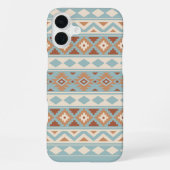 Aztec Essence Ptn IIIb Blue Cream Terracottas iPhone Hülle (Rückseite)