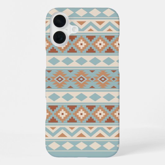 Aztec Essence Ptn IIIb Blue Cream Terracottas iPhone Hülle (Rückseite)