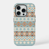 Aztec Essence Ptn IIIb Blue Cream Terracottas iPhone Hülle (Rückseite)