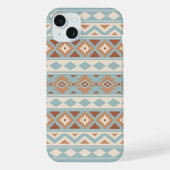 Aztec Essence Ptn IIIb Blue Cream Terracottas iPhone Hülle (Rückseite)