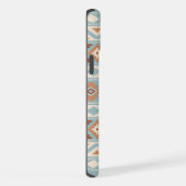 Aztec Essence Ptn IIIb Blue Cream Terracottas iPhone Hülle (Rechte Seite)