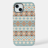Aztec Essence Ptn IIIb Blue Cream Terracottas iPhone Hülle (Rückseite)