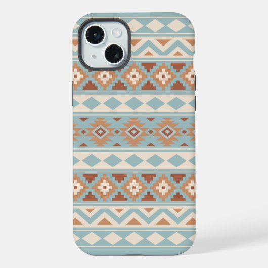 Aztec Essence Ptn IIIb Blue Cream Terracottas iPhone Hülle (Rückseite)