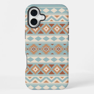 Aztec Essence Ptn IIIb Blue Cream Terracottas iPhone 16 Plus Hülle